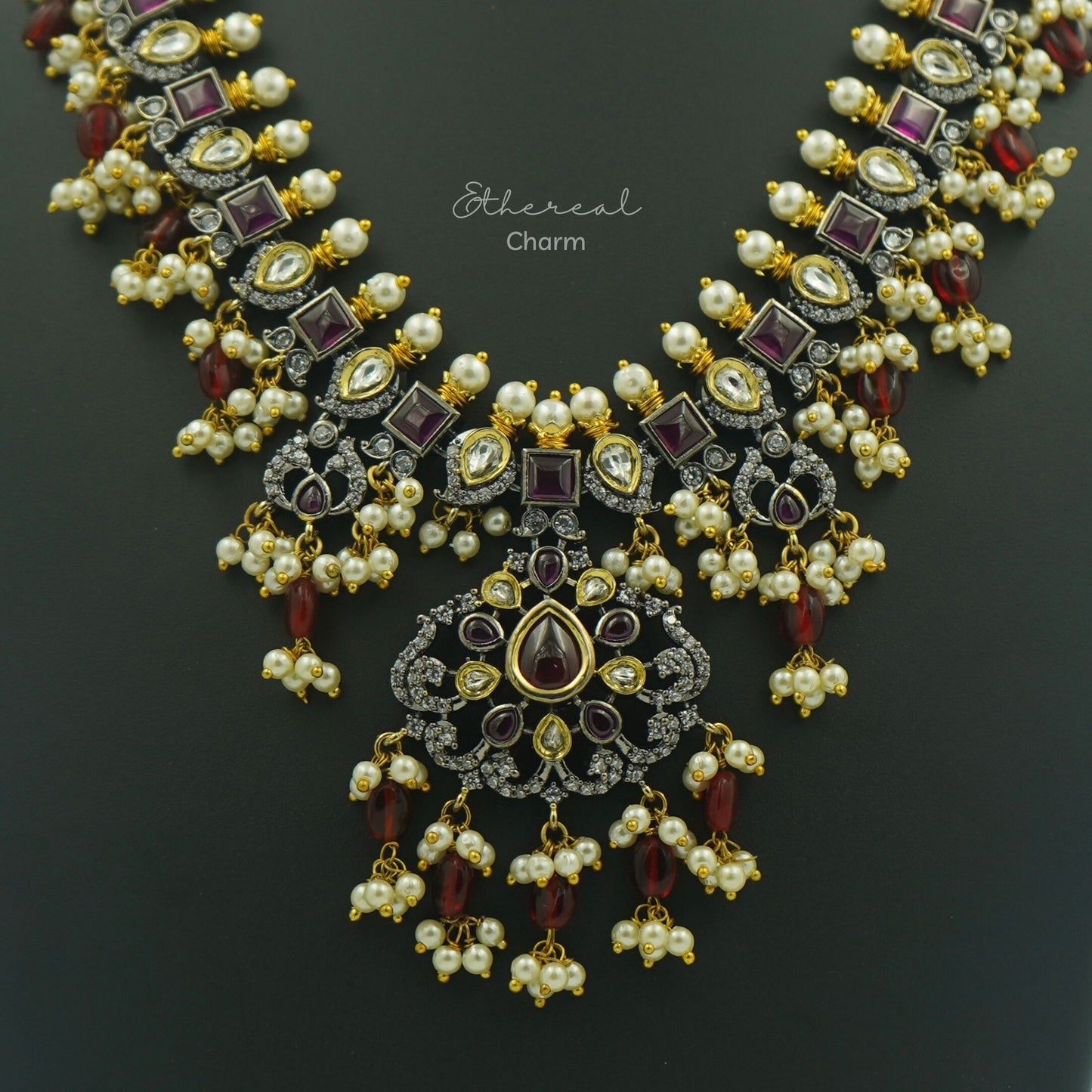 Victorian Monalisa Beads Necklace Set
