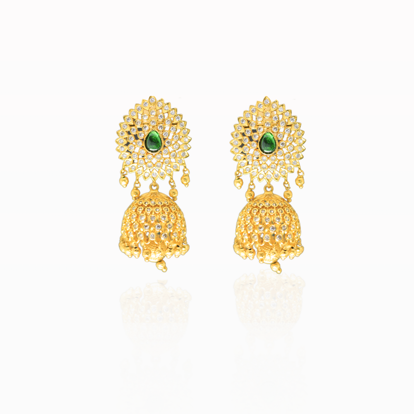 Stunning Gold Jhumka Earrings
