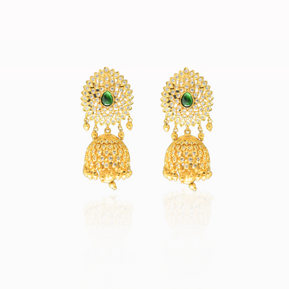 Stunning Gold Jhumka Earrings