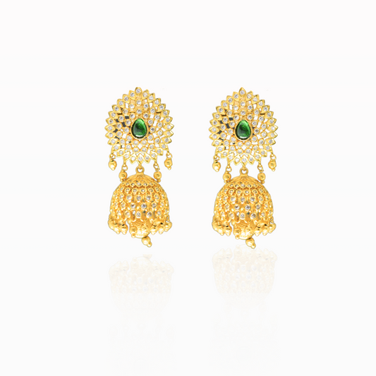 Stunning Gold Jhumka Earrings