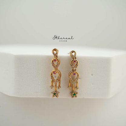 Regal Elegance Necklace Set with Golden Flourish