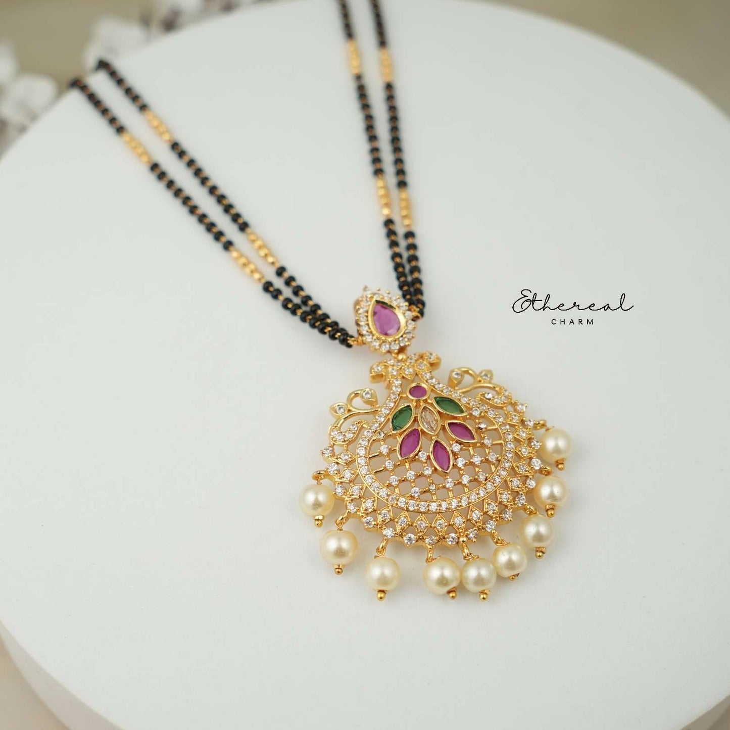 Elegant Multicolor Pearl Drop Mangalsutra