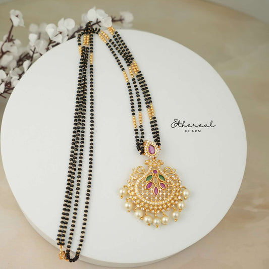 Elegant Multicolor Pearl Drop Mangalsutra