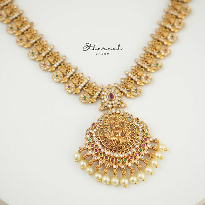 Divine Goddess Lakshmi Charm Necklace Set