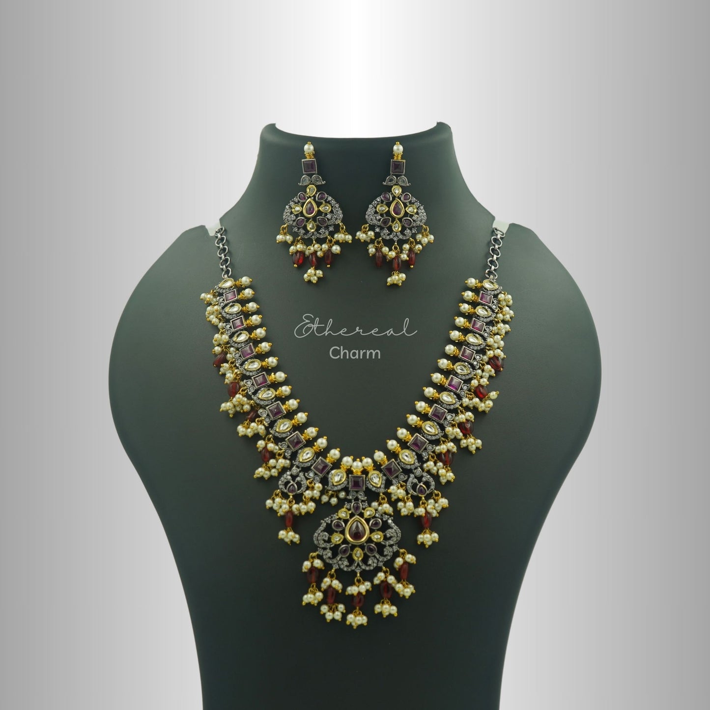 Victorian Monalisa Beads Necklace Set