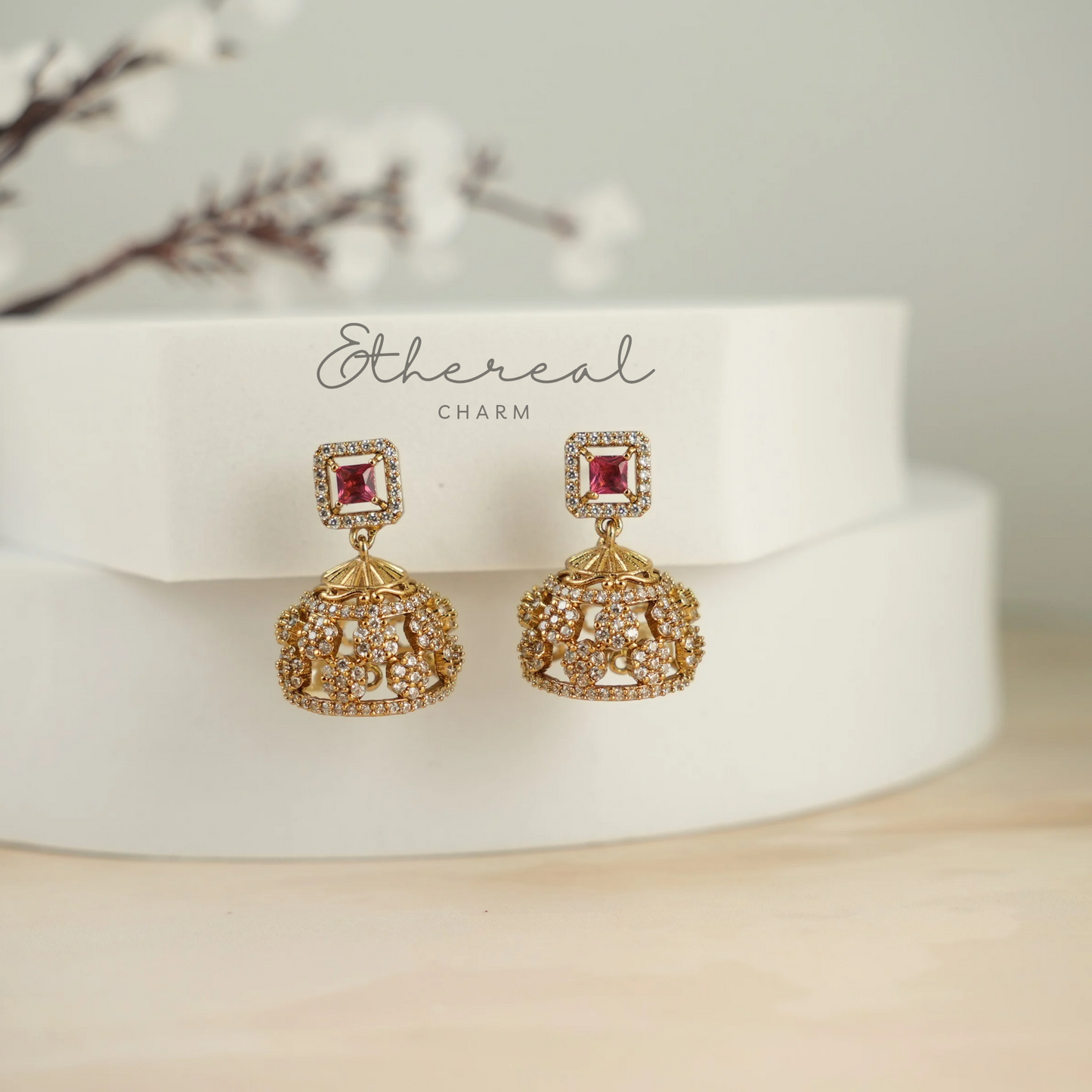 Cubic Zirconia Chokers with Square Stone Accents