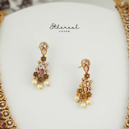 Majestic Long Haram with Pearls and Intricate Design