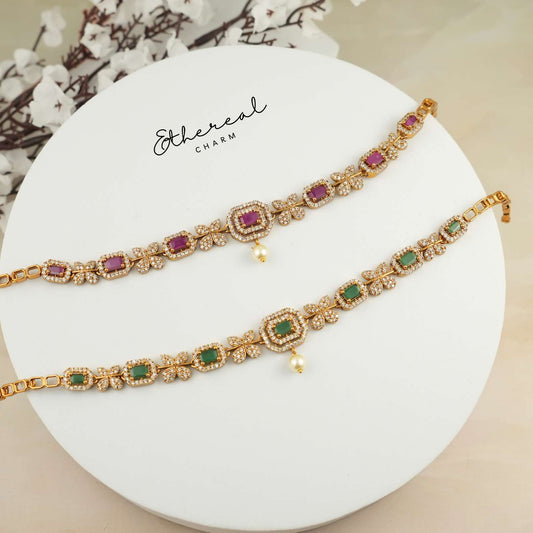 Fluttering Elegance: Necklace Set with Butterfly Motifs and Pearl Accents