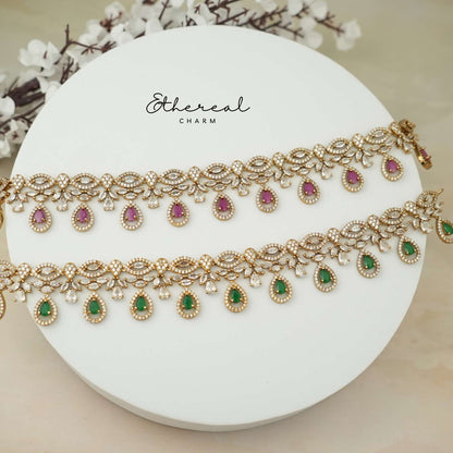 Timeless Drops: Classic CZ Necklace Set