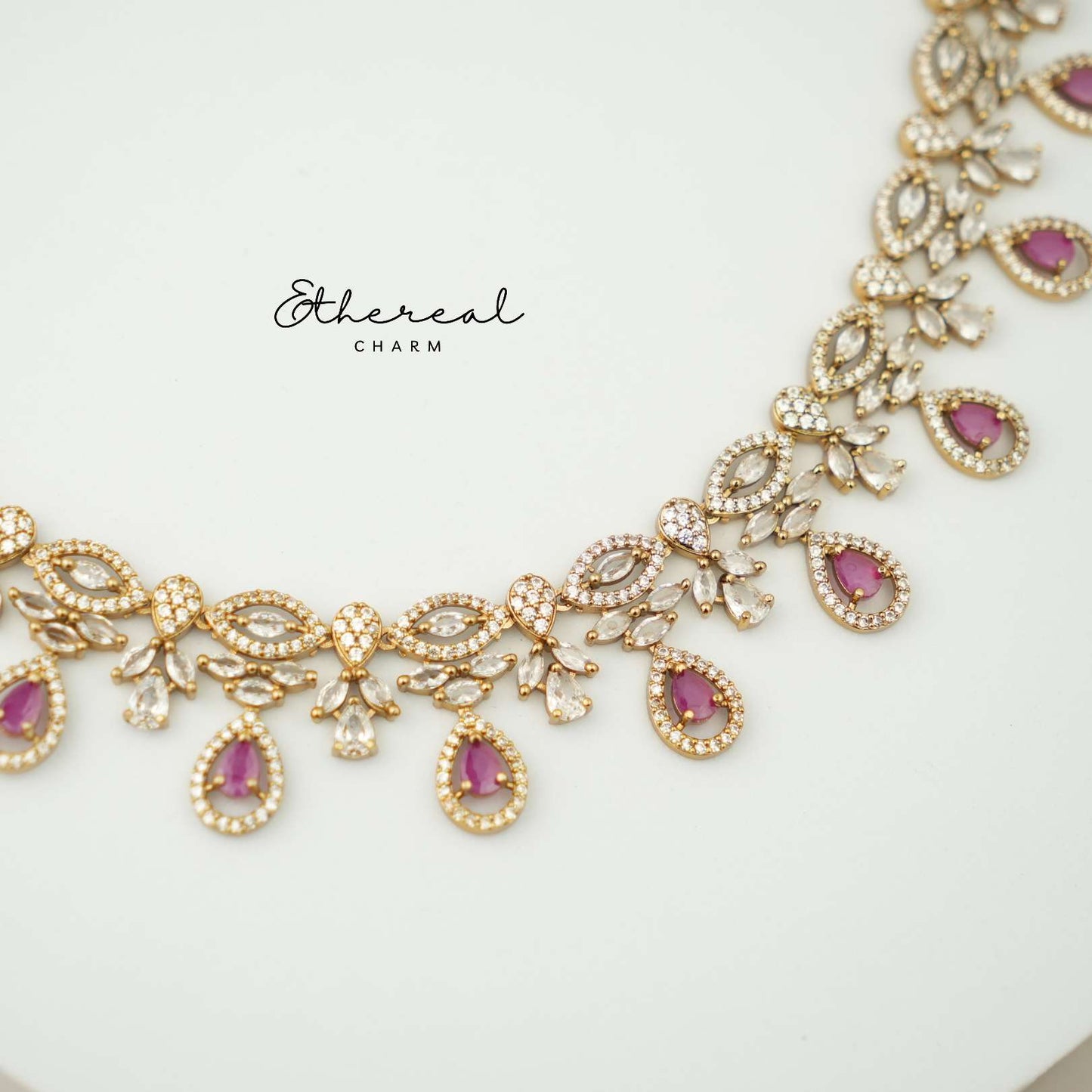 Timeless Drops: Classic CZ Necklace Set