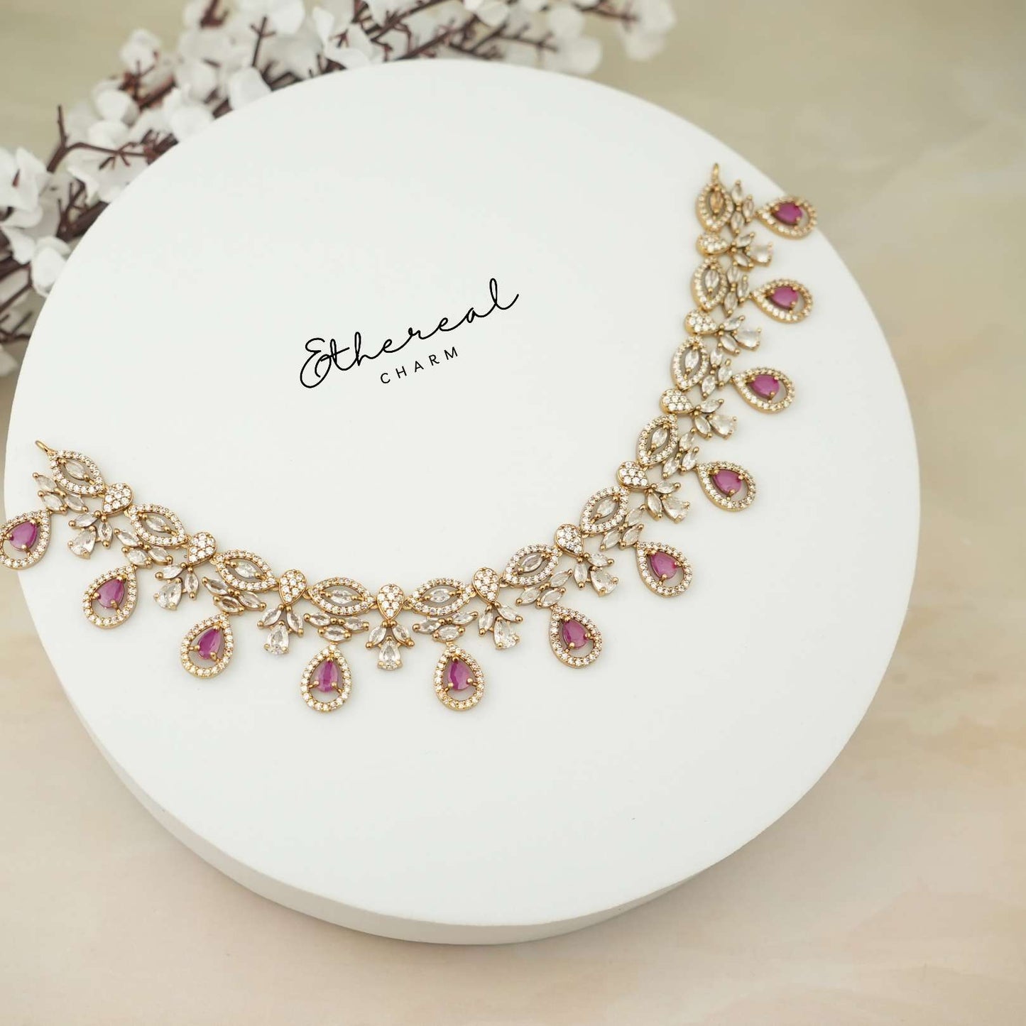 Timeless Drops: Classic CZ Necklace Set