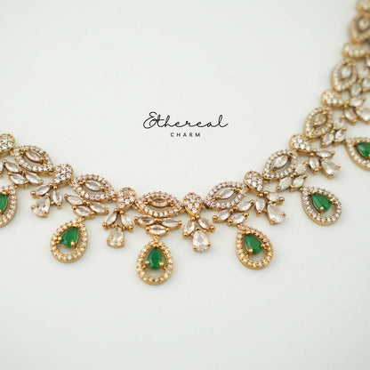 Timeless Drops: Classic CZ Necklace Set
