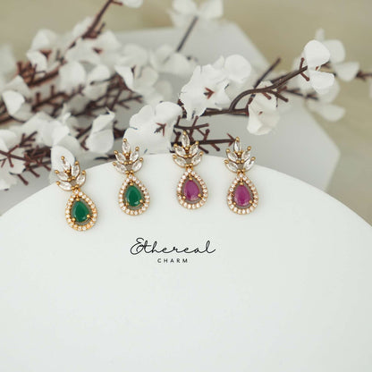 Timeless Drops: Classic CZ Necklace Set