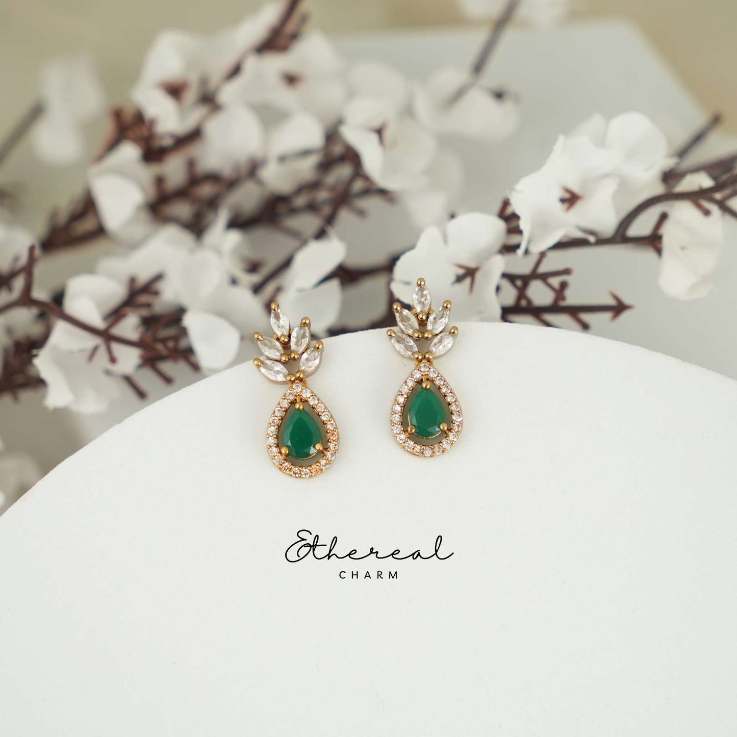 Timeless Drops: Classic CZ Necklace Set