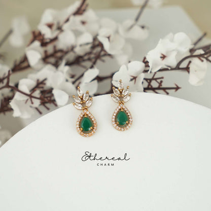 Timeless Drops: Classic CZ Necklace Set